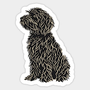 GoldenDoodle Silhoutte Sticker